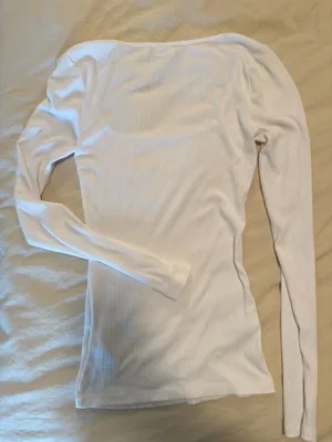 Aritzia ribbed square neck long sleeve top thumbnail 5