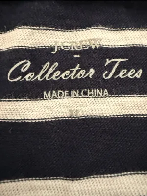 J.Crew Fishy Collector Tee XL Navy‎ Stripe Fish Print Cotton Coastal Top thumbnail 3