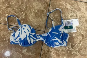 Roxy Bikini Top Blue Floral thumbnail 1