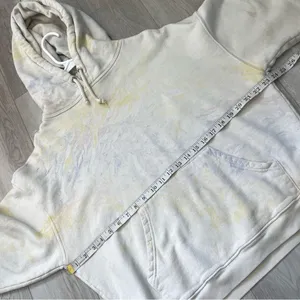 Re/Done TieDye Hoodie Sweatshirt womens Cream (xsmall) oversized casual thumbnail 3