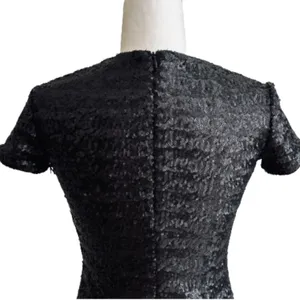 Bailey 44 Top Celebration Black Sequined Crewneck Short Sleeve Top XS NEW thumbnail 7