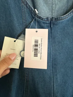 Boutique NWT Denim Drop Waist Dress thumbnail 5