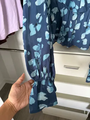 Abercrombie Blue Ruffle Top thumbnail 4