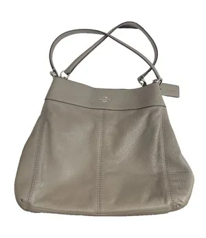 Coach Lexy F27593 Fog Taupe Pebbled Leather Shoulder Bag MSRP $395 thumbnail 1