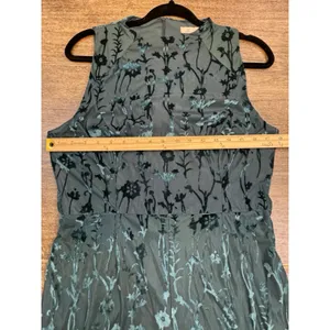 Hutch Floral Velvet Burnout‎ Jumpsuit In Dark Green Size Large Sleeveless thumbnail 8