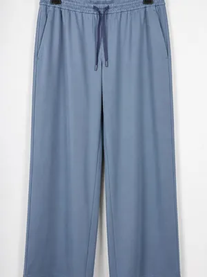 Lululemon Womens Small Wide Leg Pants Blue Luxtreme Drawstring Stretch Athletic thumbnail 2