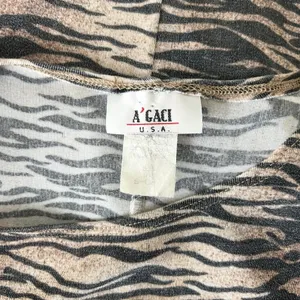 Vintage Y2K A'gaci Tiger Stripe Animal Print Sleeveless Bodycon Mini Dress Small thumbnail 4