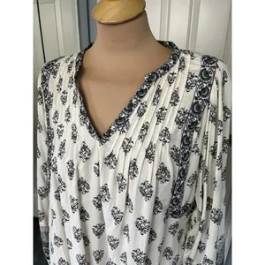 Old Navy Women's Peasant Top Size Large Cottagecore Shabby Chic Boho‎ Blouse thumbnail 3