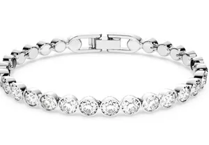 Swarovski Crystal and Rhodium classic tennis bracelet thumbnail 3