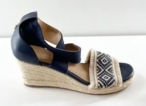 Tommy Hilfiger Yemina Ankle Strap Espadrille Wedge Sandals Navy Blue 6 thumbnail 1