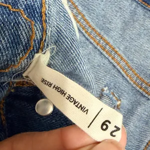 PacSun Vintage High Rise Distressed Denim‎ Shorts Blue Size 29 Button Fly Cutoff thumbnail 6