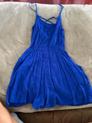 Blue H&M Romper with pockets thumbnail 3