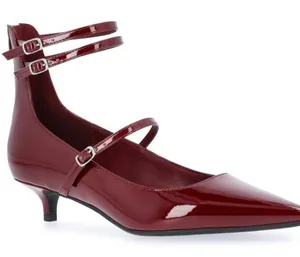 SCOOP Womens Pointed Toe Kitten Heel Shoes Size 6 1/2 Dark Burgundy New thumbnail 1