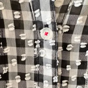 MAEVE ANTHROPOLOGIE Black/White Gingham Sleeveless Button Down Blouse SZ S #2467 thumbnail 12