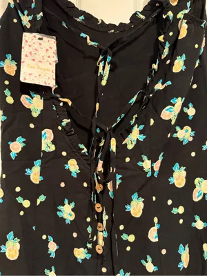 FREE PEOPLE WOMENS LIKE A LADY SLEEVELESS PRINTED MINI DRESS, BLACK, Medium NWT thumbnail 7