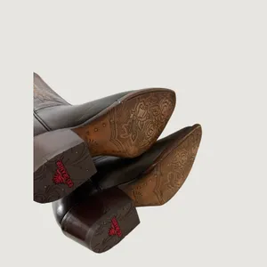 Rio‎ Grande Katya Greco Maple Brown Leather Embroidered Cowboy Boots Women 6 EE thumbnail 6