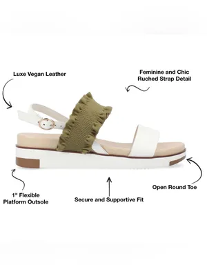 Journee Collection Women's Riya Double Band Slingback Platform Sandals Size 7.5 thumbnail 3