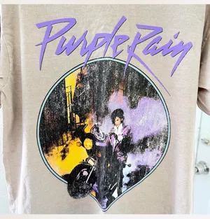 Title 🎸 Official Prince Estate 'Purple Rain' Vintage Graphic T-Shirt - Beige/Tan (Size M/L) ☔️🏍️ thumbnail 6