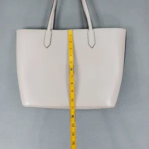 Kate Spade Leather Tote Bag Women L Beige‎ Pink Nude Gold Logo Shoulder Bag AVA thumbnail 8