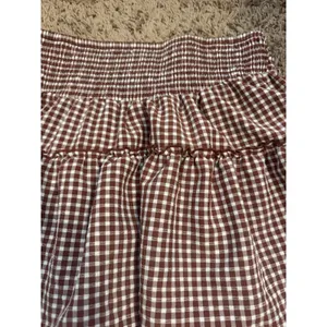 Sienna Sky Skort Women's Brown‎ Gingham Pull On Elastic Waist Size Medium thumbnail 2