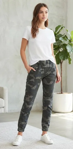 BLK Camo Joggers XL Black/Green EUC Gray thumbnail 1
