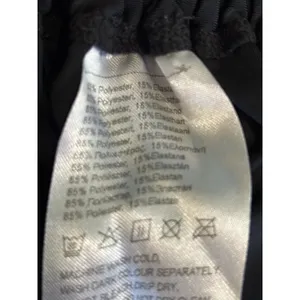 Athletic 1/4 Zip Activewear Top Tie Sides Size M‎ Black Thumb Holes thumbnail 8