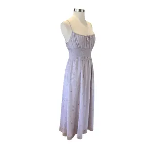 Aritzia Wilfred Genoa Midi Dress In Lilac Floral With Slit Leg thumbnail 5