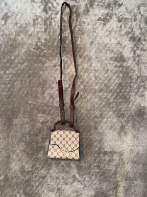 Mini Geometric Pattern Printed Flap Crossbody Bag Brown thumbnail 3