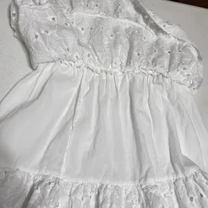 Effeny Women Cottagecore Coquette Tiered Mini Skirt S/M White Eyelet Ruffle Boho thumbnail 5