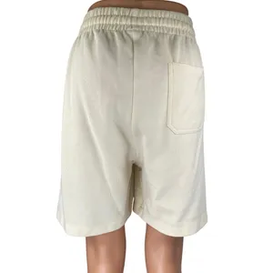 Zara Women's Cream White High Rise Elastic Waist Wide Leg Lounge Sweat Shorts L thumbnail 3