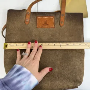 Rogue Industrie Leather Tote Bag Full Grain Heavy Purse Brown Open Top‎ Distress thumbnail 10