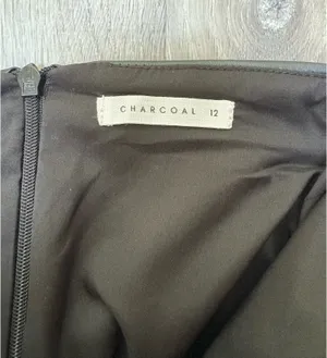 Boutique Charcoal Leather Skirt thumbnail 3