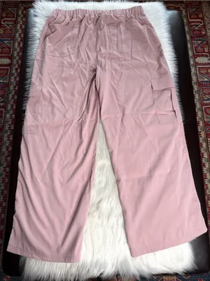 Halara Pink High Waisted Wide Leg Cargo Pants NWOT XL Reg thumbnail 4