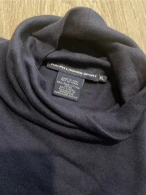 Ralph Lauren Navy Blue Long-Sleeve Turtleneck Top thumbnail 2