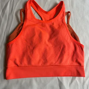 JoyLab Neon Orange High-Neck Racerback Sports Bralette thumbnail 1