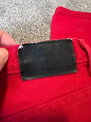 Vintage Faded Glory Red Straight-Leg Jeans thumbnail 5