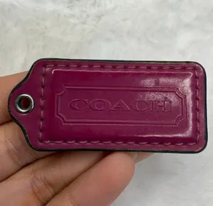 2" COACH Patent Leather Fob Bag Charm Hang tag Hangtag thumbnail 1