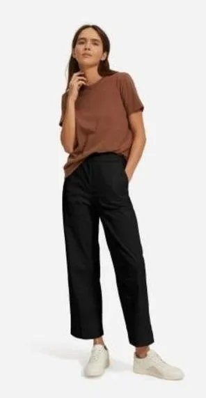 Everlane The Easy Pant Black Pockets Organic Cotton Pull On Size 0 thumbnail 1