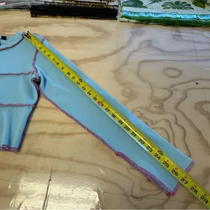 Y2K‎ The Ragged Priest Urban Outfitters Women's Blue Y2K Cutout Ribbed Top Sz 14 thumbnail 14