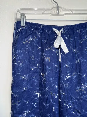 Victoria’s Secret Celestial Wide Leg Pajama Pants Blue Metallic thumbnail 2