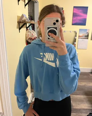 Blue Nike Cropped Hoodie Women’s thumbnail 2