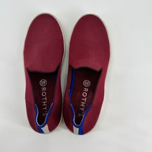 Rothy's Shoes Women's 8 Red Slip On Sneakers Knit Flats Round Toe Garnet Retired thumbnail 4