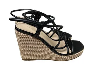 Marc Fisher Women's Black Strappy Wedge 4" Heels Size 8M-SKU 1934 thumbnail 1