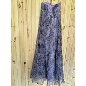 Lulus Most Beautiful Day Purple Floral Print Organza Maxi Dress Holiday Small thumbnail 6