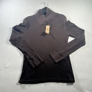 Lauren Ralph Lauren Women’s XL Brown Waffle Knit Thermal Shawl Collar Pullover thumbnail 1