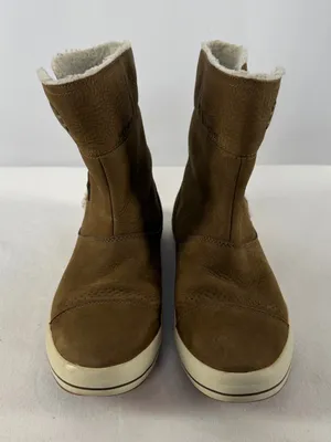 Helly Hansen‎ Waterpoof Leather Shearling Winter Pull On Boots in Brown Size 5.5 thumbnail 3
