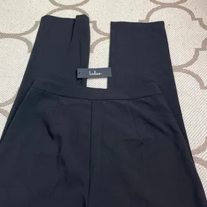 Lulus Kick It Black High-Waisted Trouser Pants Pleated Side Zip, Size Medium thumbnail 3