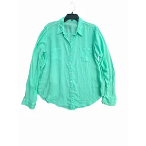 Lilly Pulitzer Shirt Women's XL Deanna 100% Linen Popover Tunic Green #AB12-4 thumbnail 7