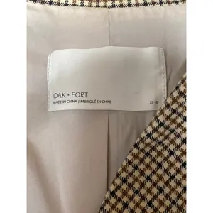 Oak + Fort Women's Plaid Check Notched Collar Long Sleeve Blazer Coat Jacket XS thumbnail 5