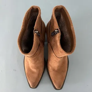 Antonio Melani‎ Tabbie Oiled Suede Pecan Pie Brown Western Buckle Boots thumbnail 7